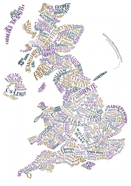 Literary maps: Great Britain & N. Ireland's writers & where they came from